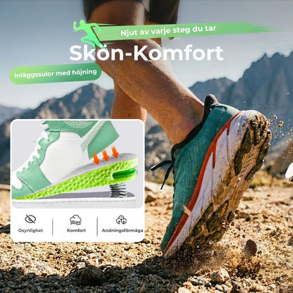 Förhöjda inläggssulor med luftkudde – 1 par