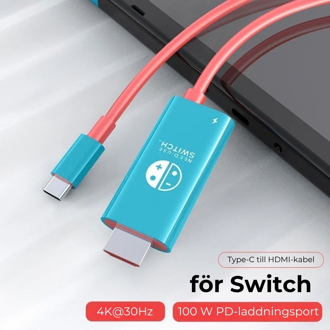 Type-C till HDMI 4K | Med 100 W laddningsfunktion