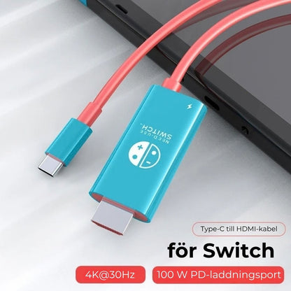 Type-C till HDMI 4K | Med 100 W laddningsfunktion