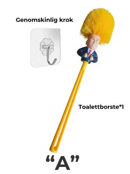 Toalettborste med humoristisk TRUMP