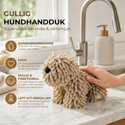 Söt hund-handduk i mikrofiber