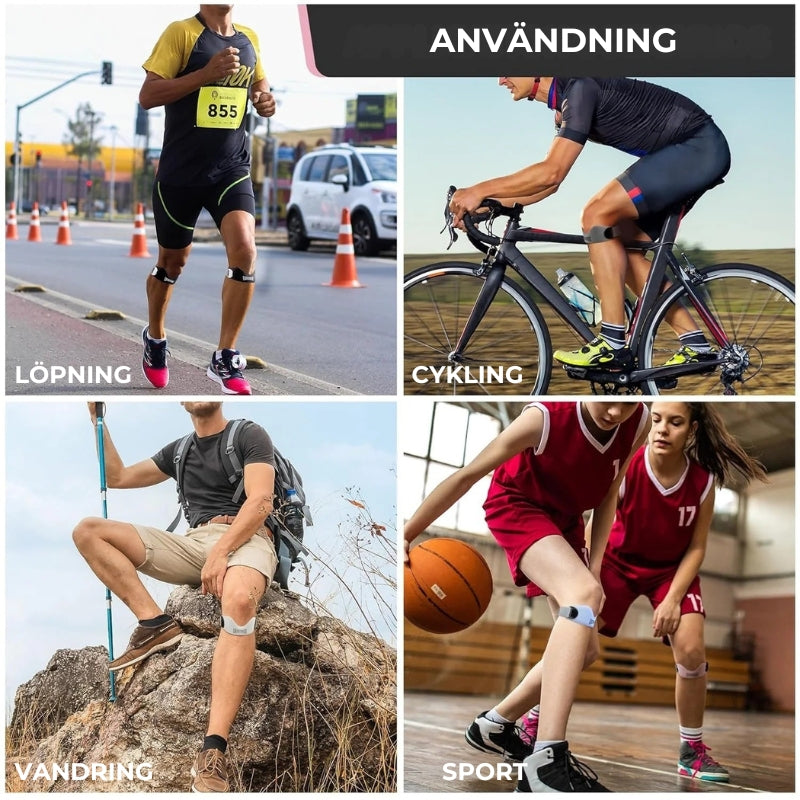 Stödband för knäsmärta och seninflammation (2 band ingår)