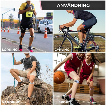 Stödband för knäsmärta och seninflammation (2 band ingår)