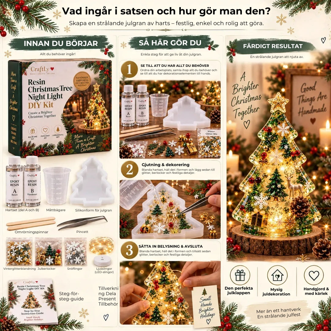 DIY Jul-lampa av harts (inkl instruktioner)