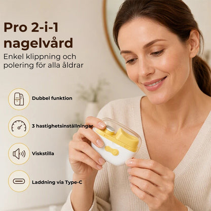 Elektrisk nagelklippare och nagelfil