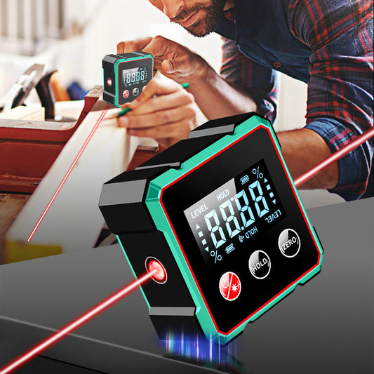 🔥4-sidig magnetisk digital vinkelmätare med laser