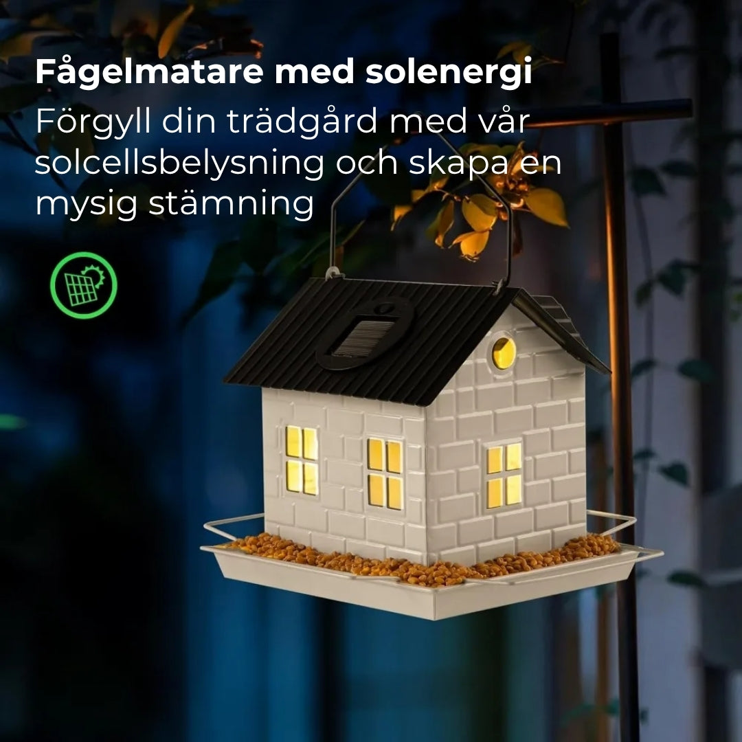 🕊️ Solcellsdrivet fågelhus – automatisk belysning