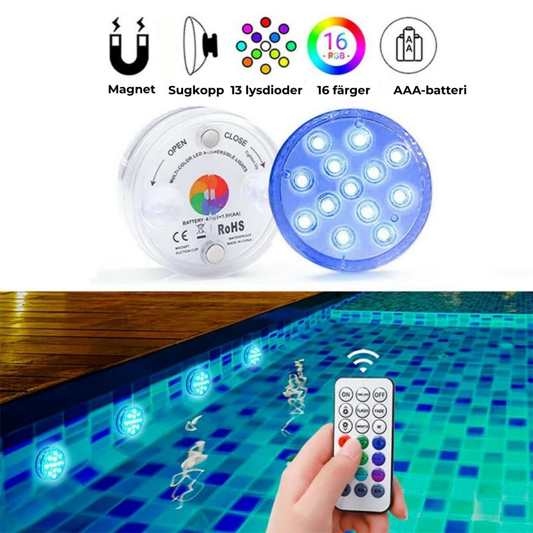 LED-belysning för Pool – Vattentäta belysningsarmaturer