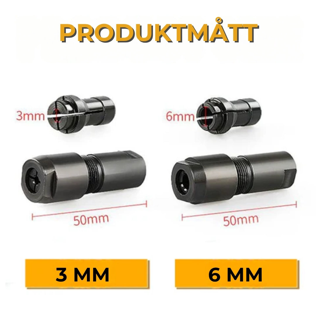 Specialanpassad adapter för vinkelslip