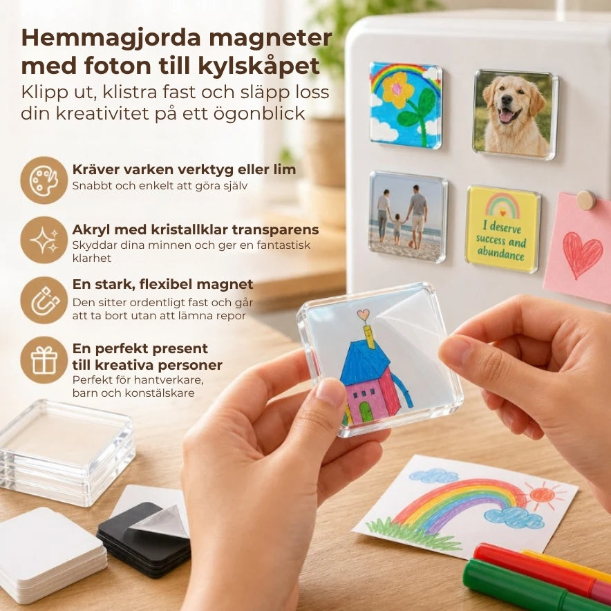 Snygga Fotomagneter | DIY (10 st)