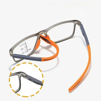 Multifokala glasögon med självtonande glas