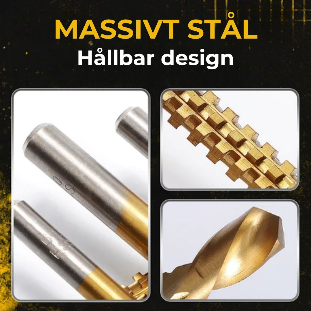 ⚙️Set med spiralborrar – HSS | Titanbeläggning