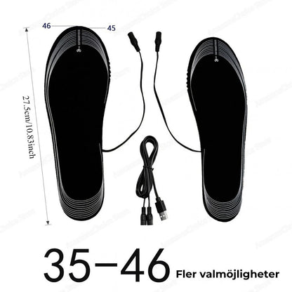 Elektriskt uppvärmda innersulor | USB-laddning