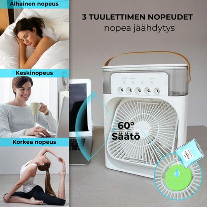 Bärbar luftkylare och luftfuktare - luftkylare fläkt
