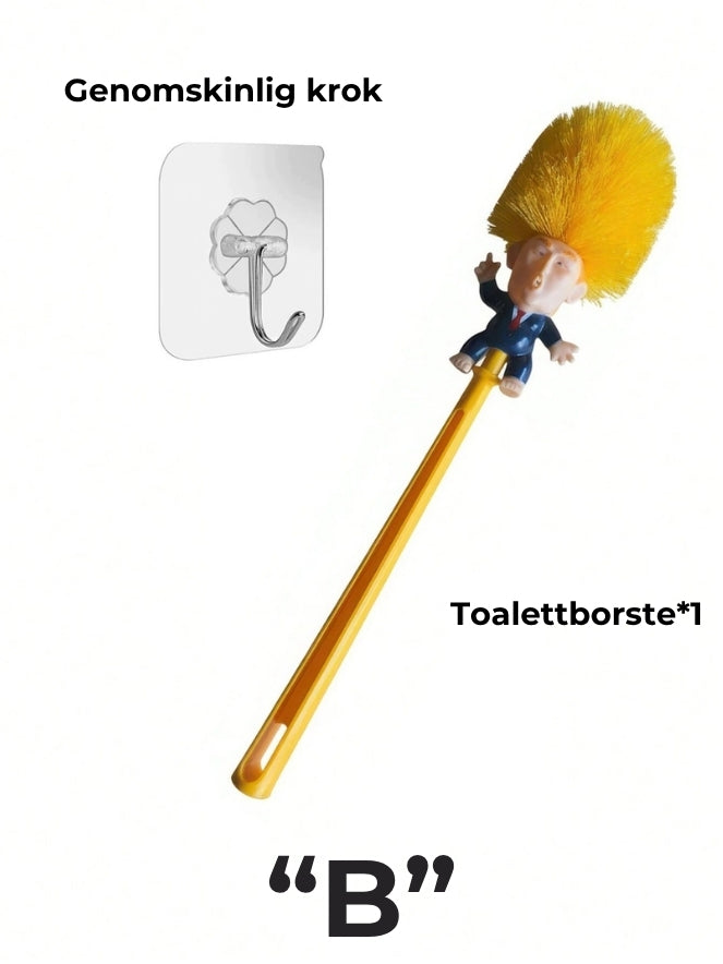 Toalettborste med humoristisk TRUMP