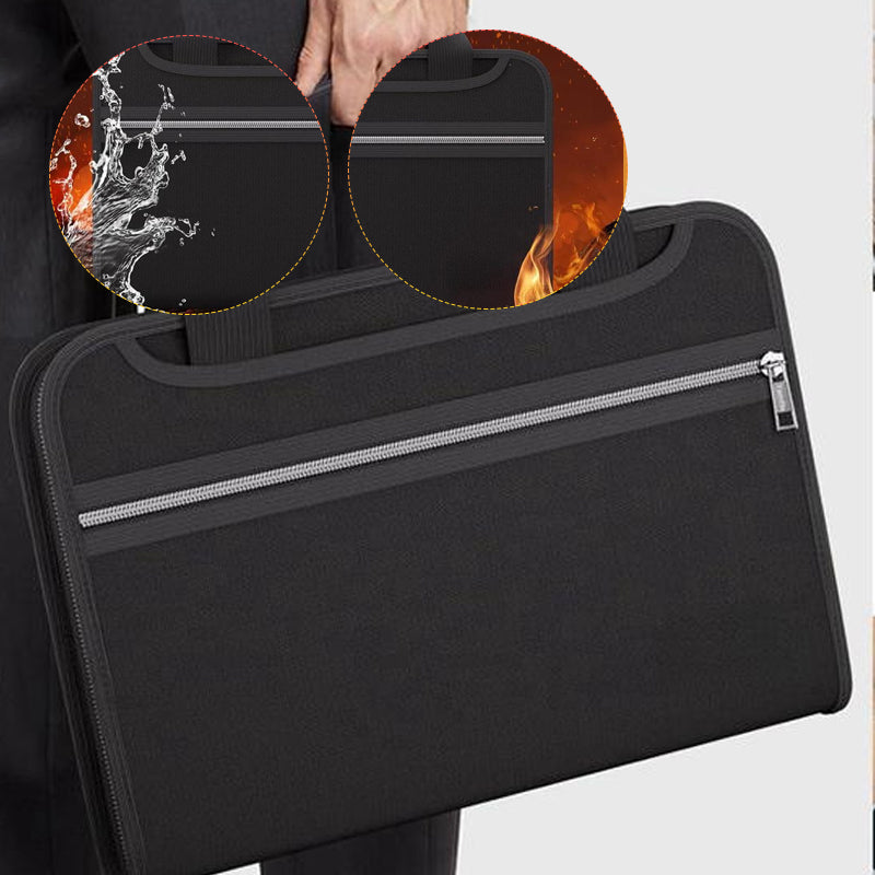 Brandsäker Dokumentväska (12 fickor)