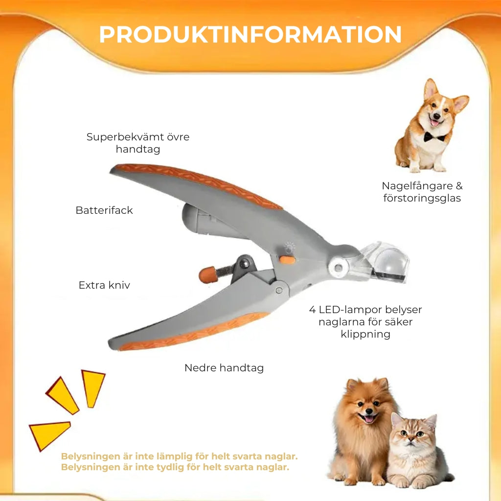 Klotång med LED-ljus