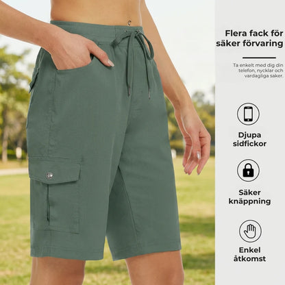 Snabbtorkande cargoshorts med fickor | DAM