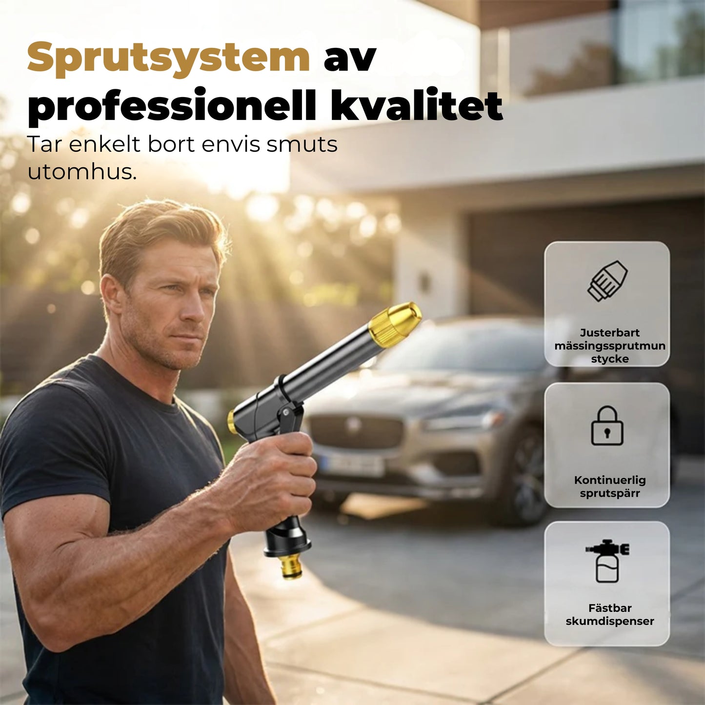 Högtrycksvattenpistol – tillbehör till din trädgårdsslang