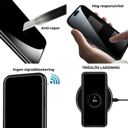 iPhone - Magnetiskt dubbelskydd av härdat glas