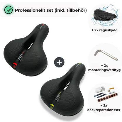 Bekväm cykelsadel med stötdämpning