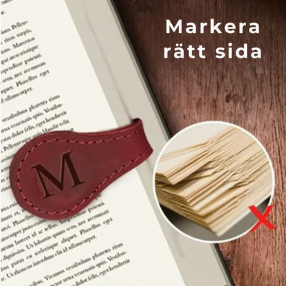 Magnetiska bokmärken i läder