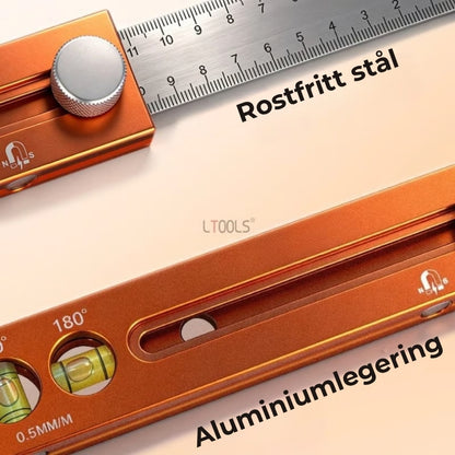 Multifunktionell djupmätare med vattenpass