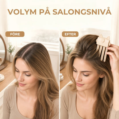 Uppvärmd volymkam för håret