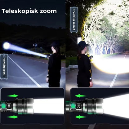 StormBeam Teleskopisk ficklampa med Powerbank