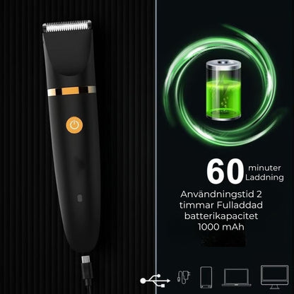 3-i-1 elektrisk kroppstrimmer för män