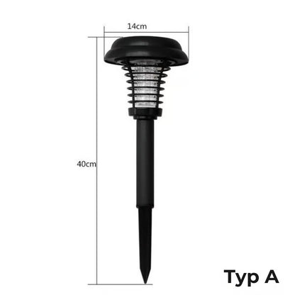 Solcellsdriven LED-lampa mot myggor | Designad för trädgård