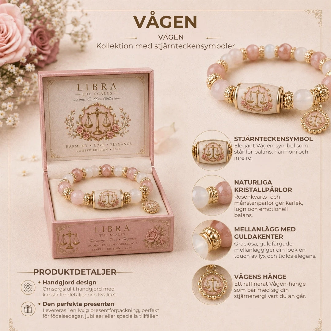 Stjärntecken-armband i snygg presentask