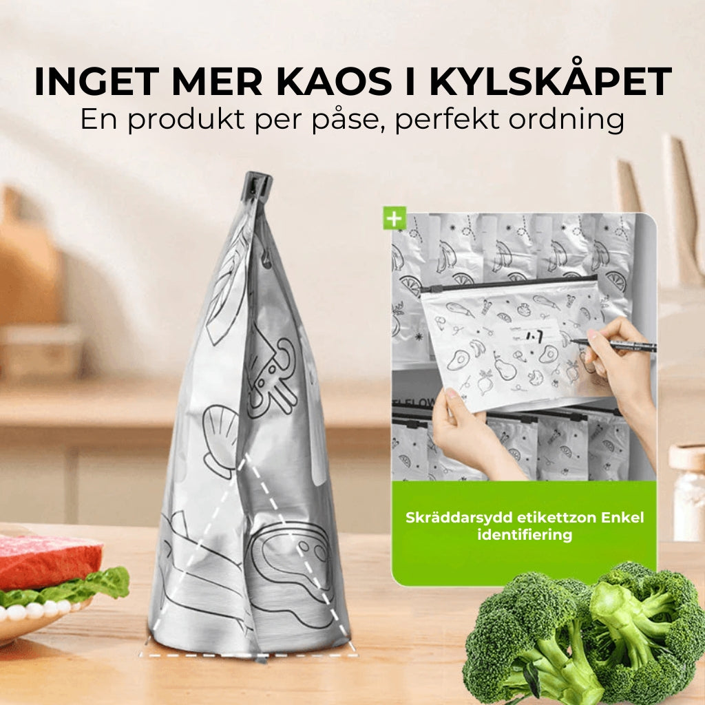 Återanvändbara förslutningsbara förvaringspåsar av aluminiumfolie [30 stycken]
