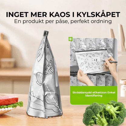 Återanvändbara förslutningsbara förvaringspåsar av aluminiumfolie [30 stycken]