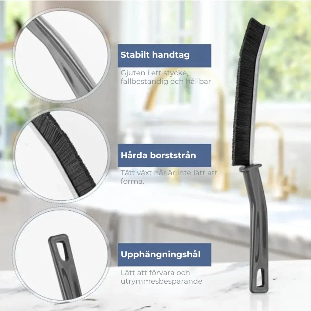 Hård rengöringsborste för springor