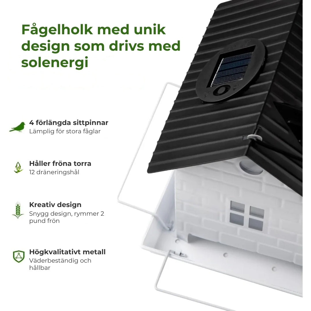 🕊️ Solcellsdrivet fågelhus – automatisk belysning
