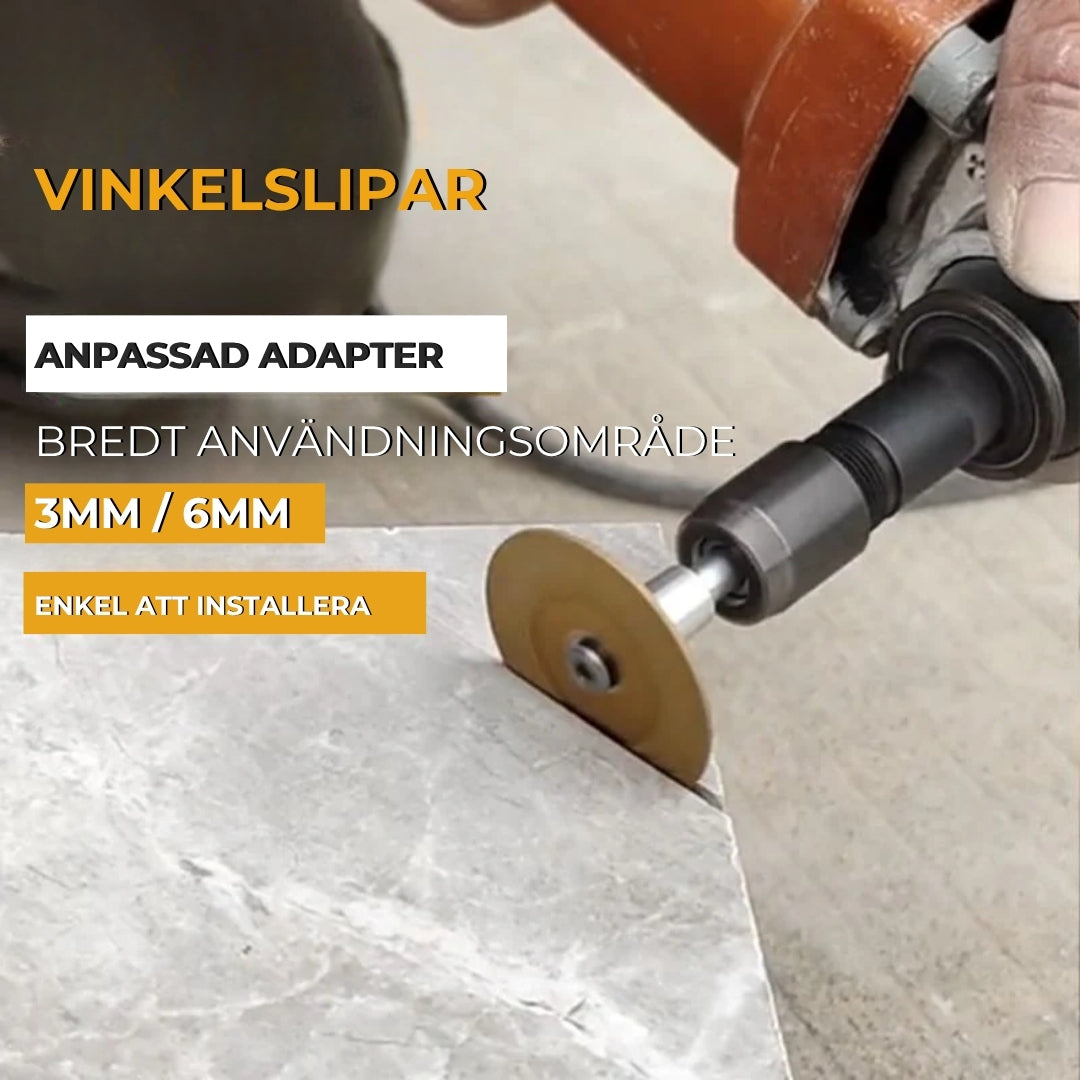 Specialanpassad adapter för vinkelslip