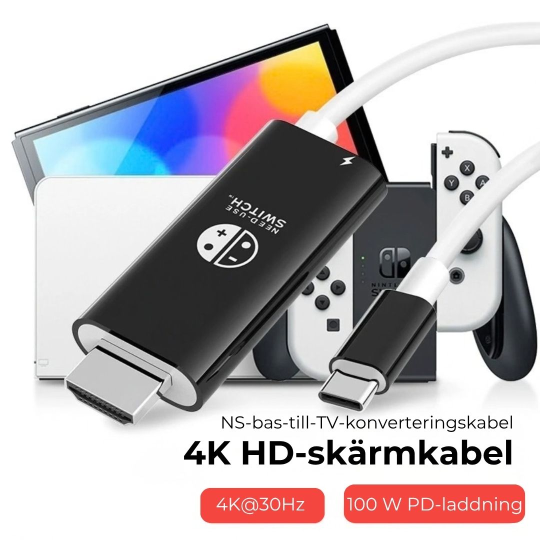 Type-C till HDMI 4K | Med 100 W laddningsfunktion