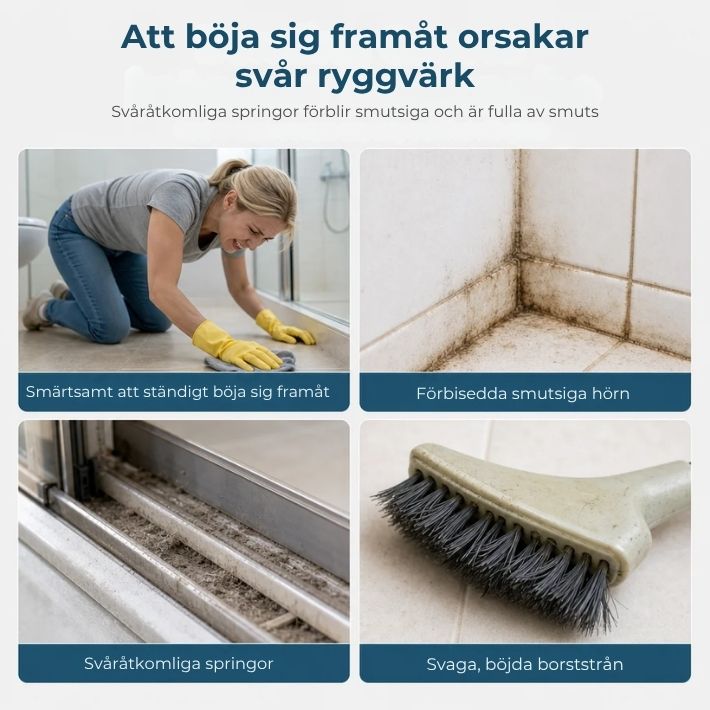 Utdragbar borste för rengöring