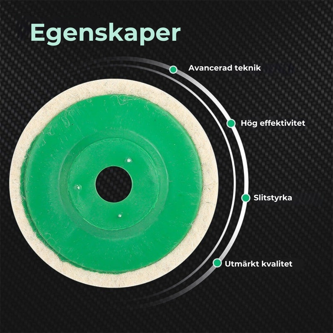 Polerskivor av filt (10 stycken)