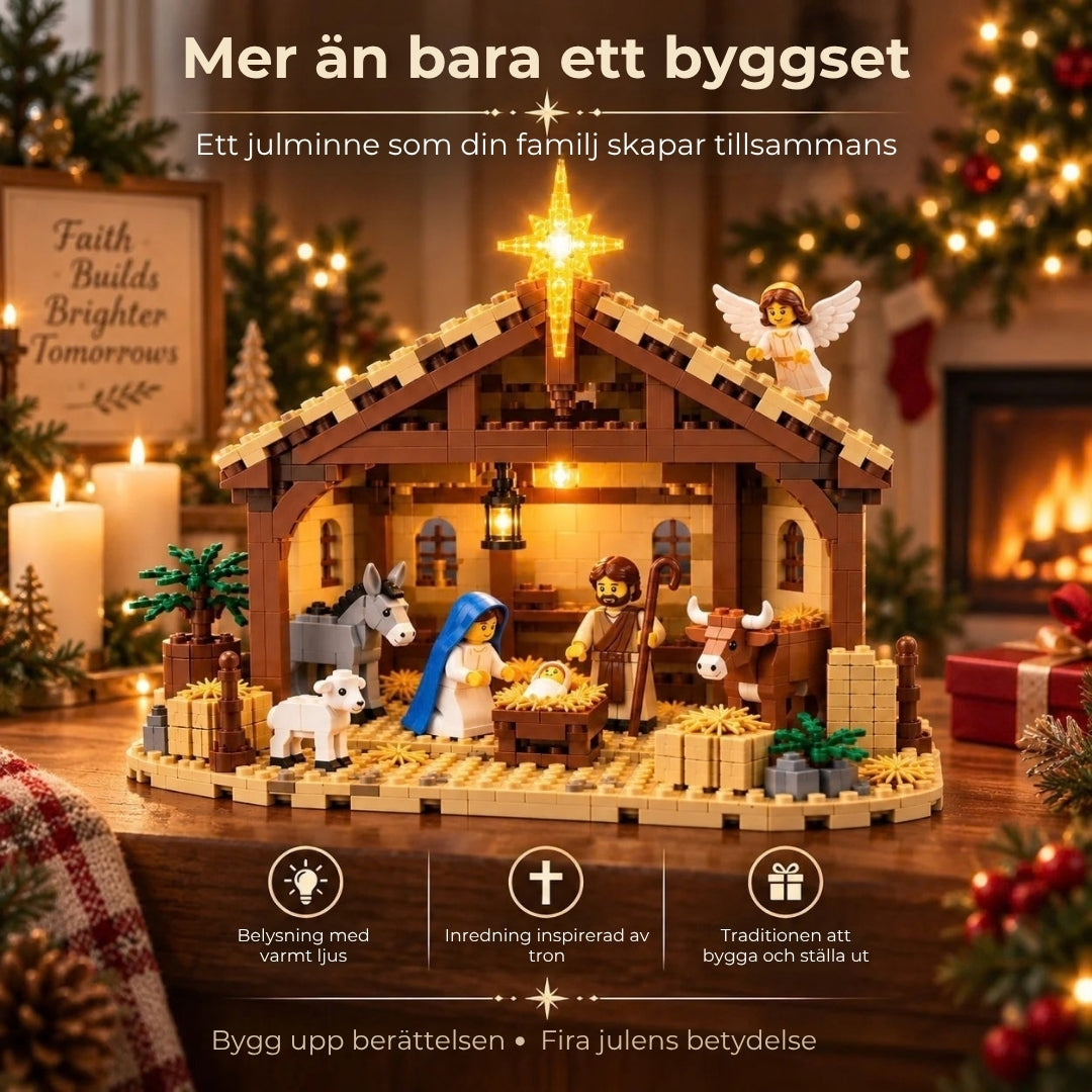 Byggsats | Lysande julkrubba