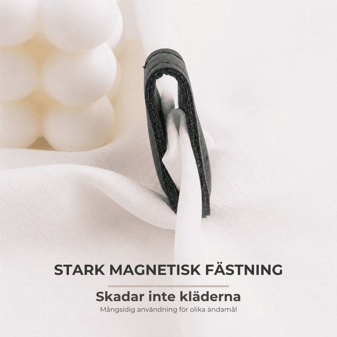 Magnetiska läderklämmor för uppvikta ärmar (2st)
