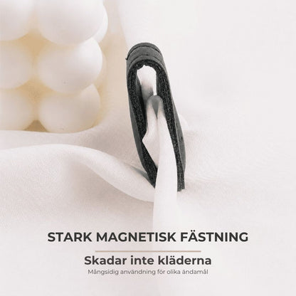 Magnetiska läderklämmor för uppvikta ärmar (2st)