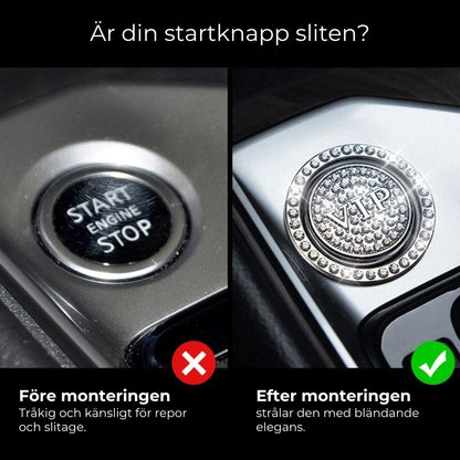 Stiligt tillbehör för bilens startknapp