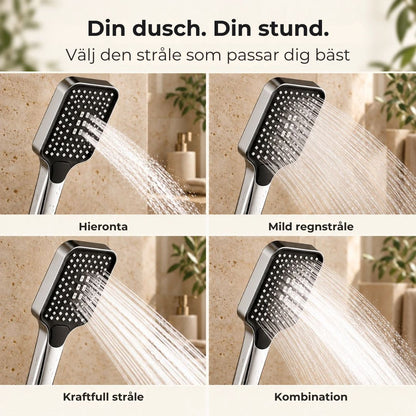 Dushhuvud med med 4 lägen (stark stråle)