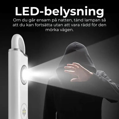 Självförsvarslarm | Nyckelring med LED-blinklampa