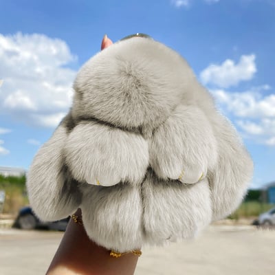 Handgjorda Nyckelring - Bunny PomPom