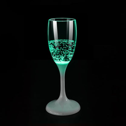Glas för vin och champagne med LED-belysning