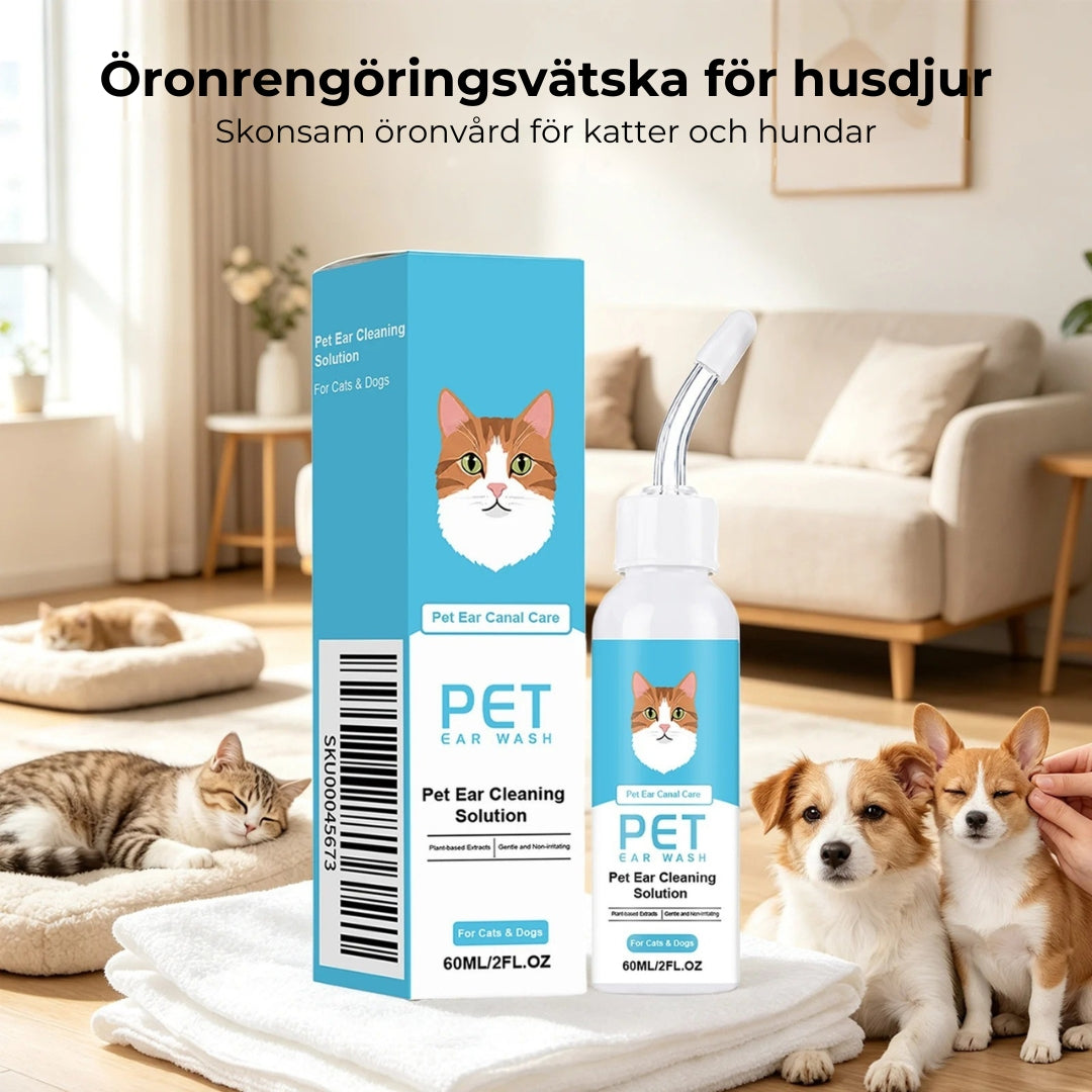 Öronrengöringsdroppar för hundar och katter |60 ml