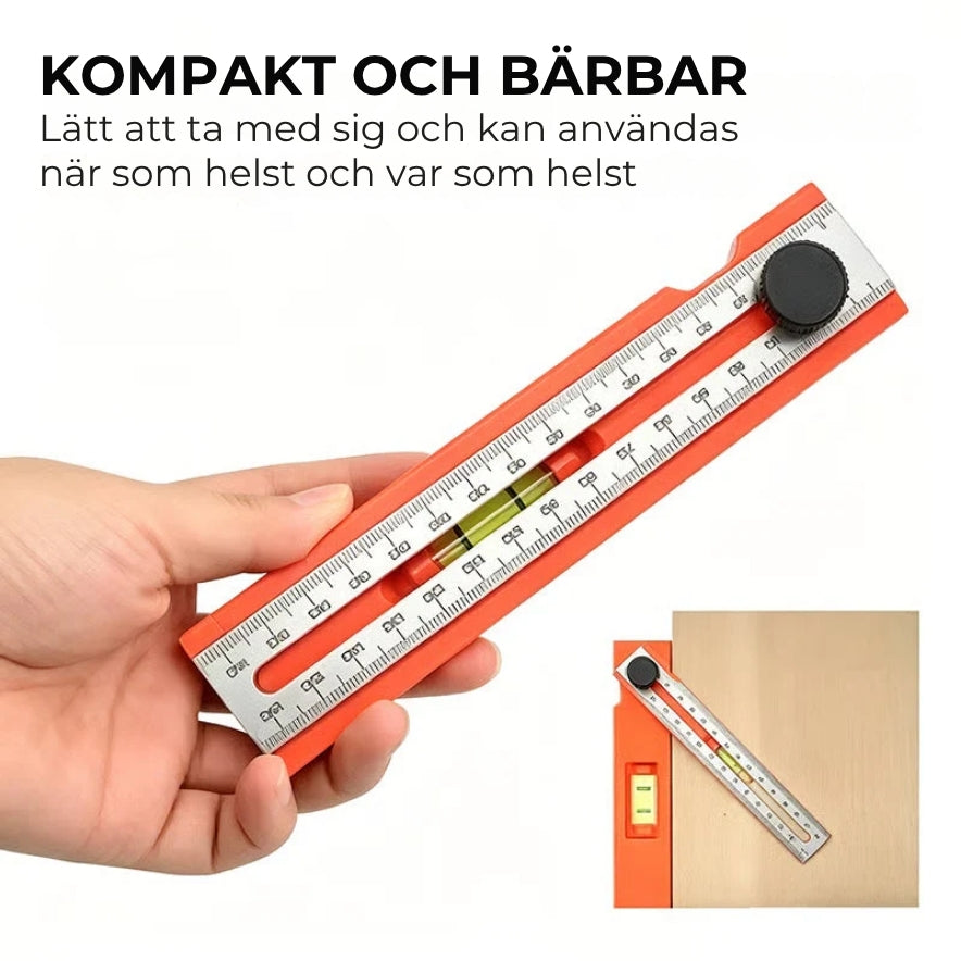 Multifunktionell djupmätare med vattenpass